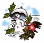 Christmas Snowman with Umbrella Bits