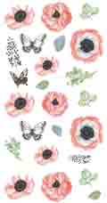 Pink Florals and Butterflies  BITS 24 PIECES
