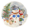 Snowman Scene with Children, Tree, Gifts