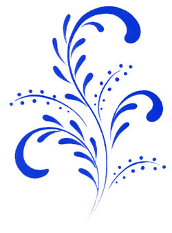 Blue Flower Swirl Sheet
