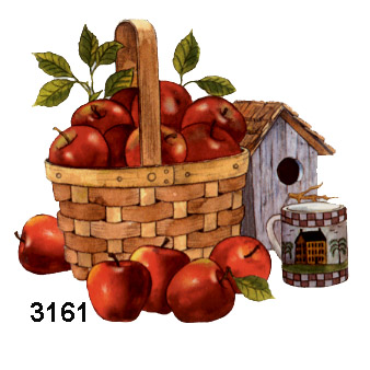 Apple Basket and Birdhouse