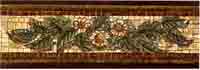 Mosaic Tile Borders with Flowers/Leaves