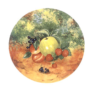 Fruit Portraits - Green Apple-Strawberries-Peach