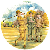 Golfers  Mural