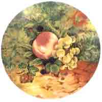 Fruit Portraits - Peach-Berries-Grapes