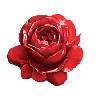 Flower Blossoms - Red Rose - Glass-Low Fire