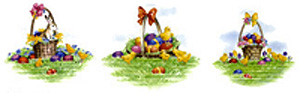 Easter Baskets with Bunny & Chicks