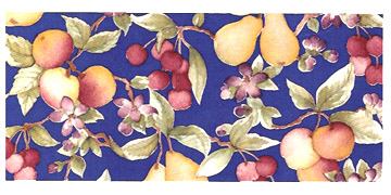 Pear Garden Wrap - Blue Background