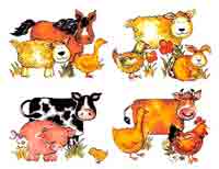 Animal Farm - Cow, Horse, Duck, Pigs, Rabbit, Rooster, Sheep
