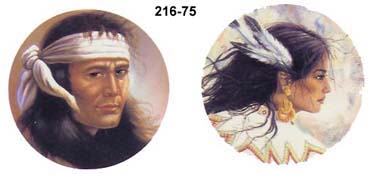 Native American Couple Round