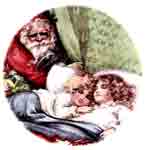 Santa and Sleeping Children