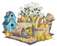 Pear Baskets, Bird House, Flower Pot