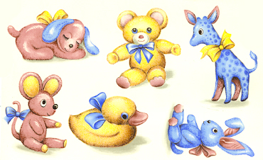 Teddy Bear  Baby Toy Bits  SET OF 6