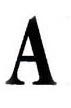 Black Caslon Alphabet Letter