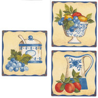 Fruit & Pottery Set of 3