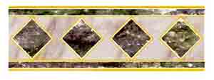 Marble Inlay with Gold - Black Border