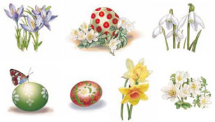 Easter - Egg and Flower Bits