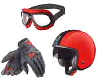 Motor Scooter Gloves, Helmet, Goggle - BITS