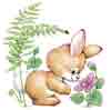 Bunny with Fern and Violet