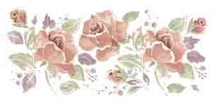 Tasmin Floral Flowers - Watercolor Rose MUG WRAP