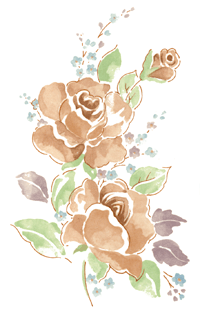 Tasmin Floral Flowers - Watercolor Rose