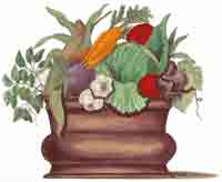 Veggie Pot Mural - Corn, Carrots, Lettuce, Beets, Tomatoe