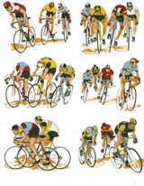 Cyclists - 6 pc. set (Bike Riders)
