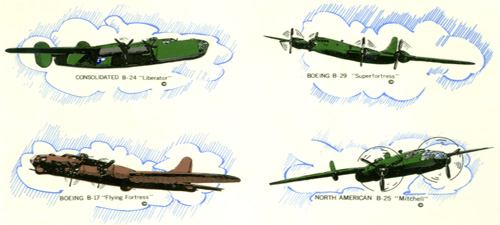 Bomber Planes - Liberator, Superfortress, Flying Fortress, Mitchell