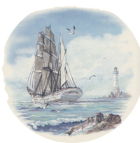 Sailing Ship, Lighthouse