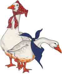 Pair of Geese with Bandanas