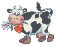 Whimsical Farm Cow
