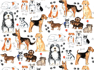 Dog Chintz Overall Full Sheet