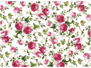 Overall Design - Pink Ivy Rose Chintz