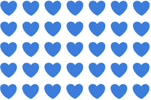 Overall Design - Blue Heart Chintz