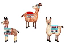 Llama Set of 3