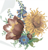 Chrysanthemum, Bluebells, Tulip Bouquet