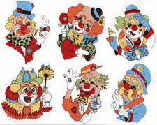 Clowns Set of 6