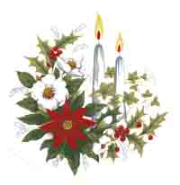 Poinsettia and Candle Sheet