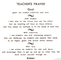 The Teachers Prayer