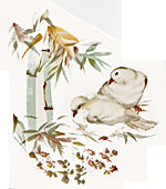 Pair of White Doves Mural