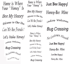 Bees, Bugs, Ladies, Gentlemen, Friends  Sheet