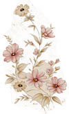 Jasmine Mural Pink Flowers