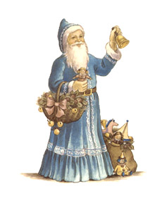 Santa - Old World Style - Blue Santa