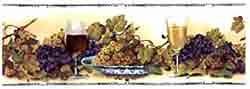 Wine and Grapes Mural and Border