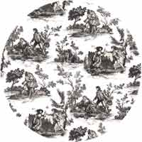 Toile Designs - Black - Romance Scenes