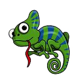 WHIMSICAL CHAMELEON LIZARD