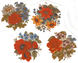 POPPIES, DAISIES, ROSES, CHRYSANTHEMUM