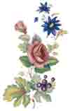 Meissen Flowers - Roses, Blue Flowers