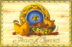 Pears & Cherries Mural