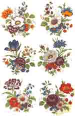 Meissen Style Flowers - 6 PC SET